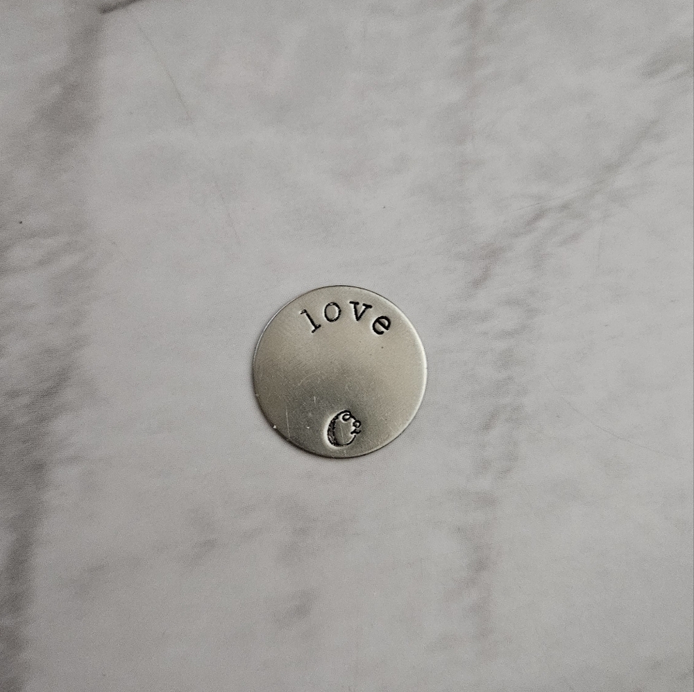 (3/$15) Origami Owl Silver Love Necklace Locket Back Plate